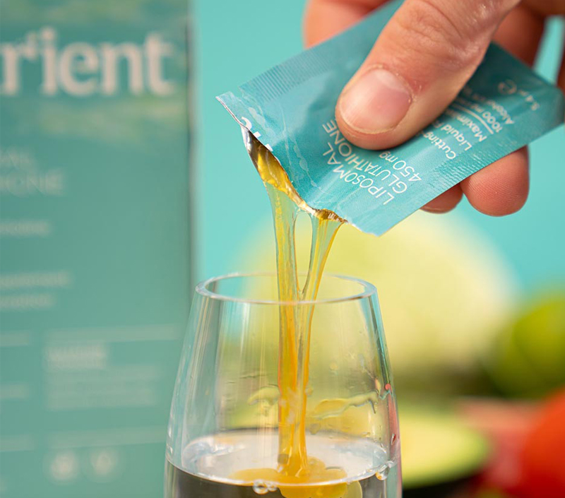 التطبيق: مشروبات الجمال وظيفية والأكياس